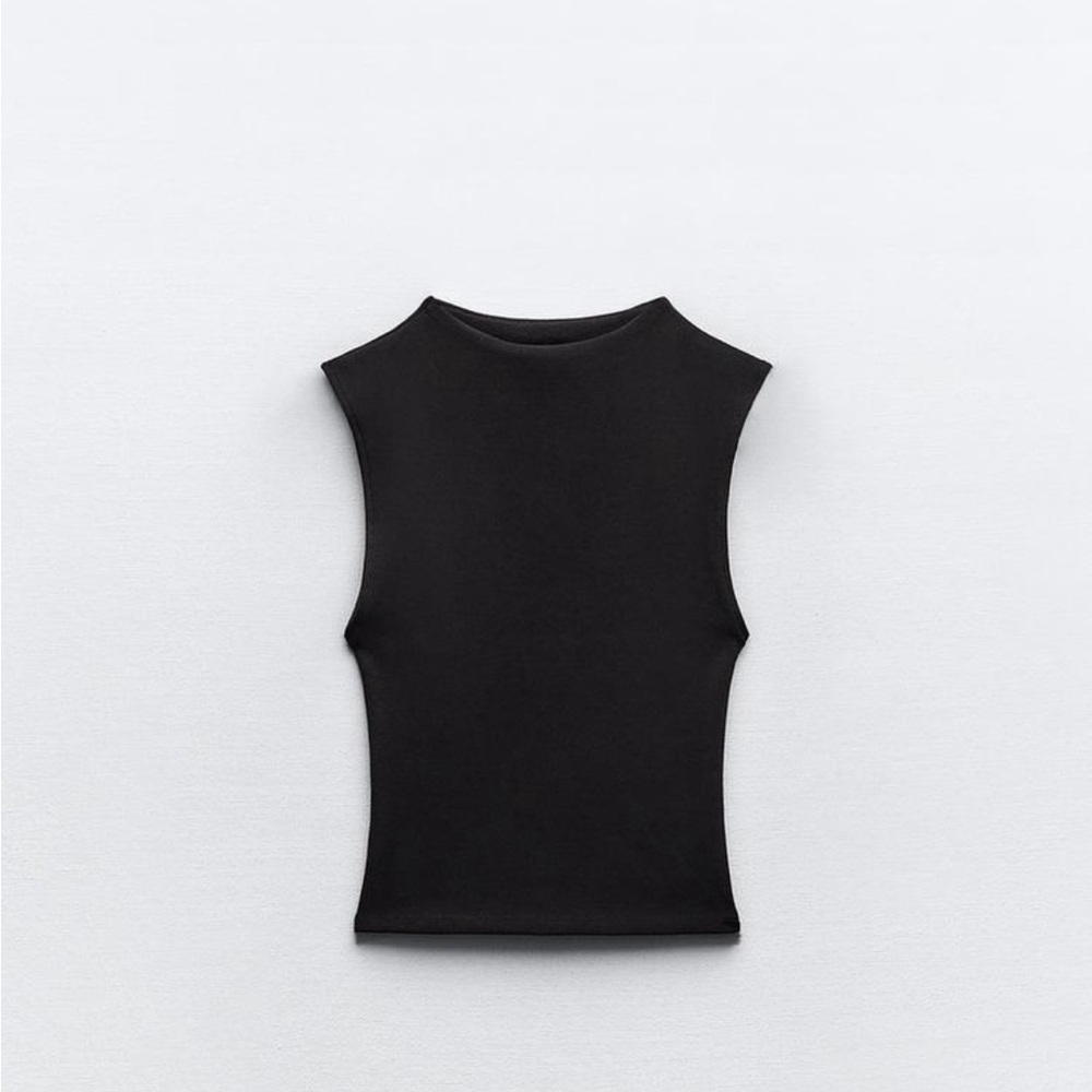 Sleeveless Mock Neck Top